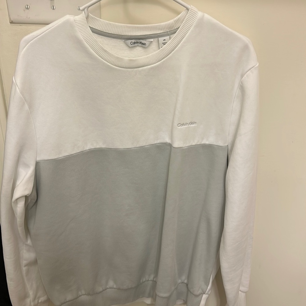 white calvin klein crewneck